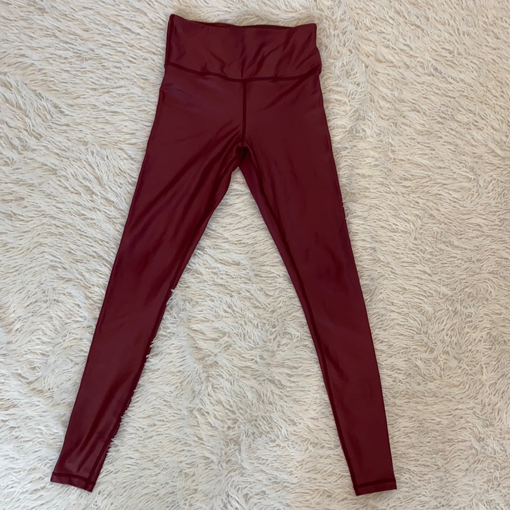 Metallic Cranberry Zyia Leggings